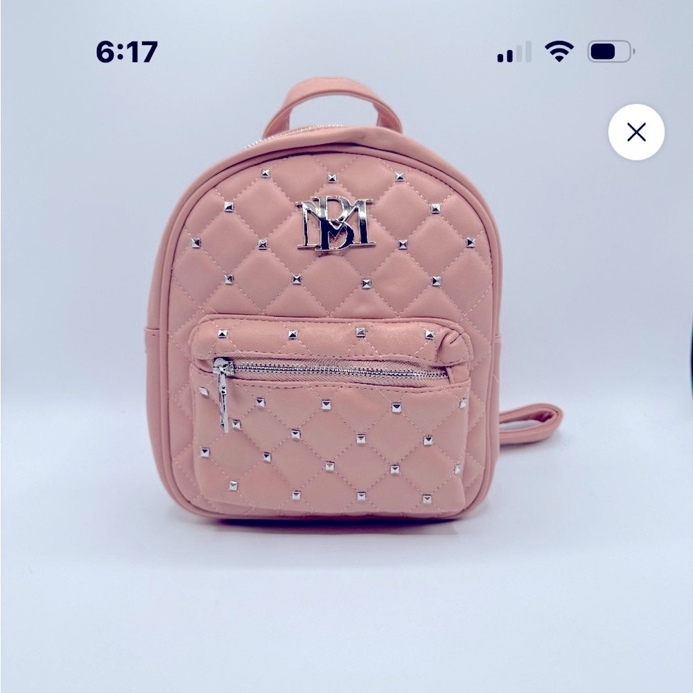 Badgley Mischka Blush Mini Bag with Embossed Texture